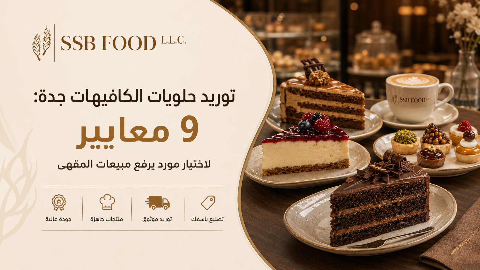 توريد حلويات الكافيهات